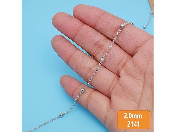 THREENEST 32Ft 2mm Stainless Steel Satellite Chains Kit