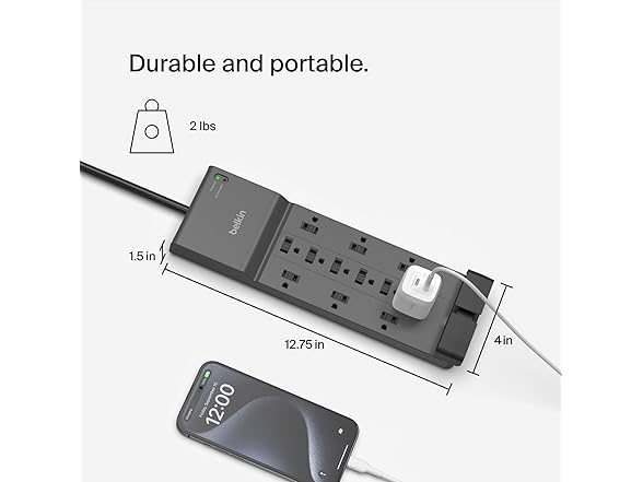 Belkin Surge Protector Power Strip w/ 12 Outlets