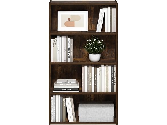 Furinno PASIR Book Shelf, 4-Tier Bookshelf