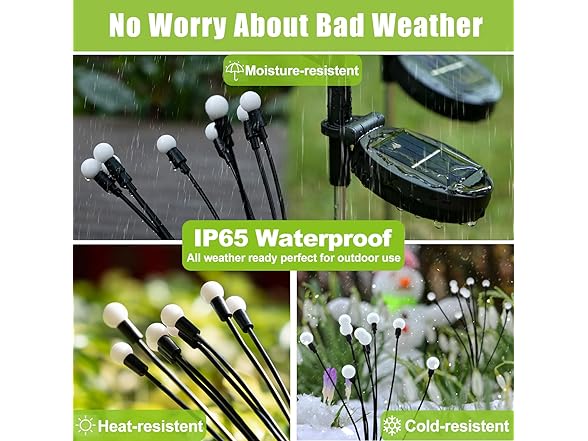 flumy 8 Pack Solar Garden Lights