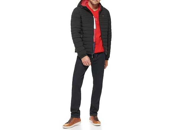 Tommy Hilfiger Men Stretch Poly Hooded Jacket