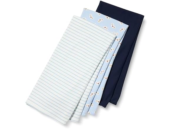 Amazon Essentials Cotton Swaddle Blankets, Pack of 3