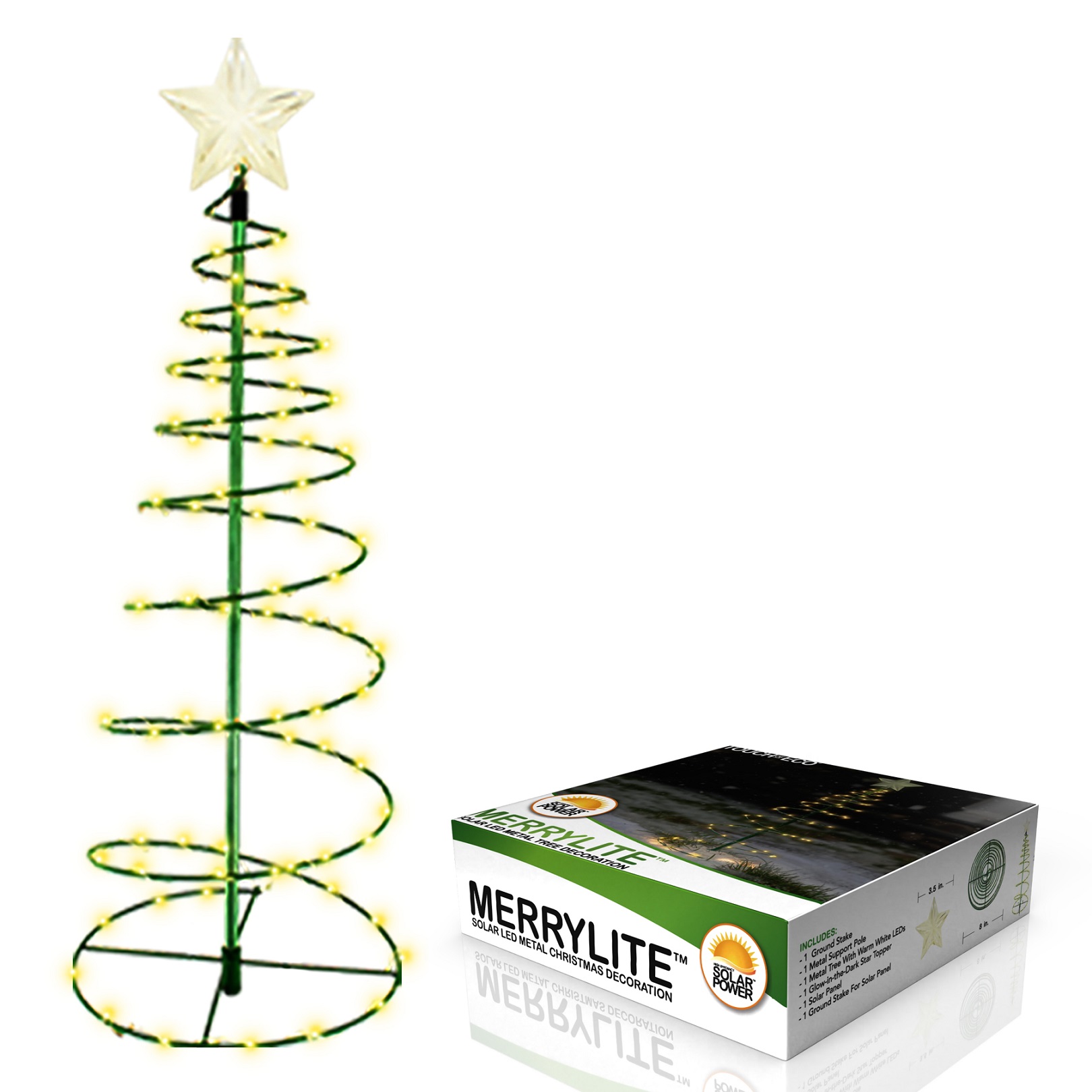 MERRYLITE Solar LED Metal Christmas Tree - Gallery 17