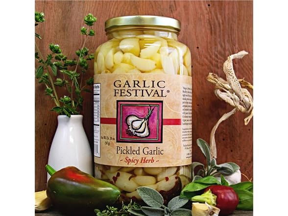 Garlic Festival Foods Spicy Herb Pickled Garlic