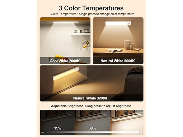 PLIOW 12-inch Under Cabinet Lighting