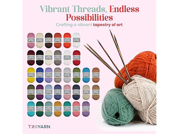 TROYARN Yarn for Crocheting & Knitting 