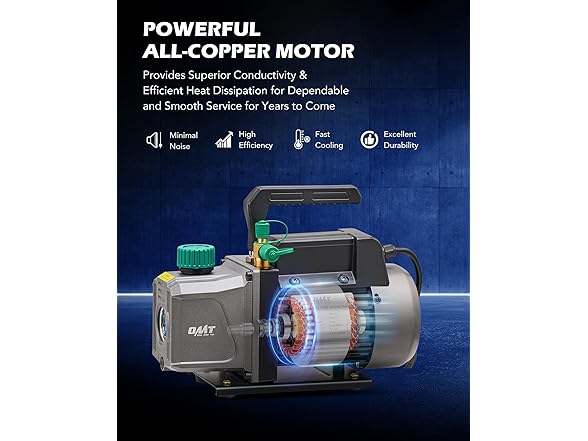 Orion Motor Tech Vacuum Pump, 4.5 cfm 1/3 hp HVAC Single Sta (Open Box)