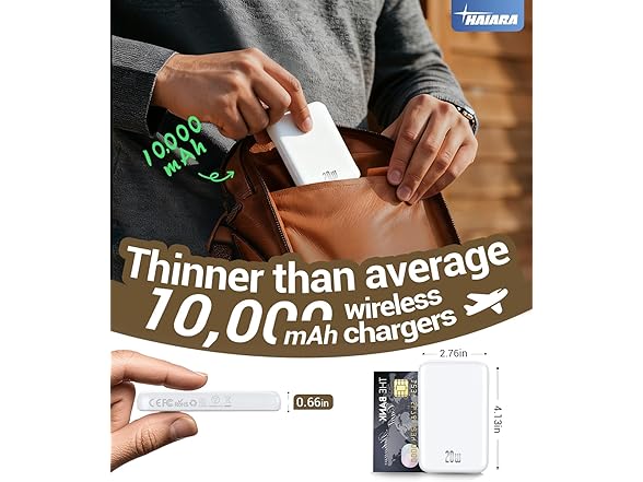 HAIARA 10000mAh Magnetic Portable Charger