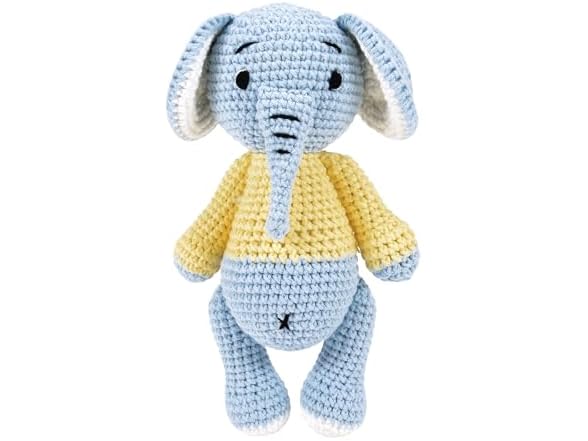 Enesco Woolie Noah the Elephant Handmade Crochet Animal Plush Toy