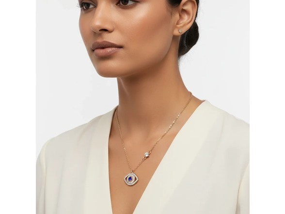 Protective Eye Necklace - Blue Stone