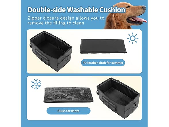 Dog Booster Seat for 2 Small/Medium Dogs
