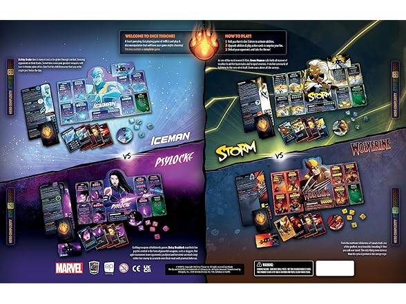 USAOPOLY Marvel X-Men Dice Throne Box 1, 4 Hero Box