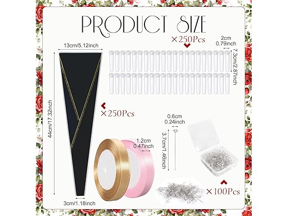 SENONAPO 602 Pcs Flower Wrapping Kit