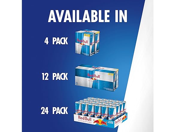 Red Bull Sugar Free Energy Drink, 8.4 Fl Oz, 4 Cans