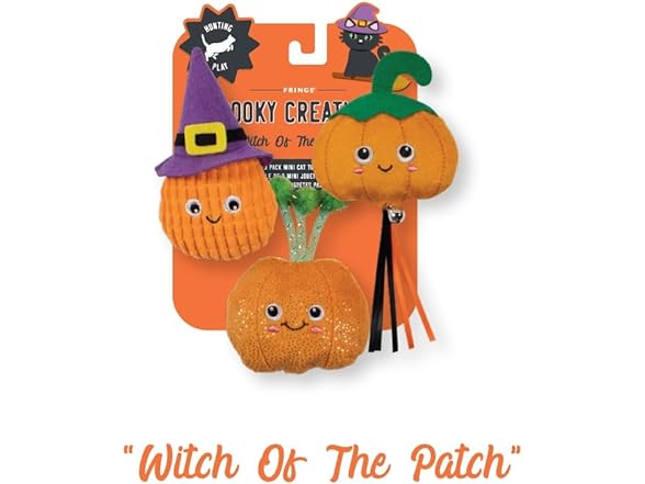 Fringe Studio Pet Toy, Witch of The Patch 3 PCS