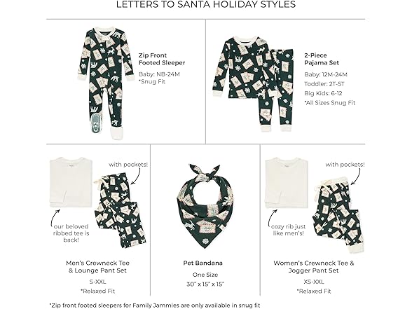 Burts Bees Family Holiday PJs (All)