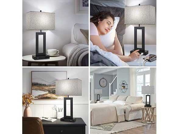 Set of 2 Modern Touch Control Table Lamps
