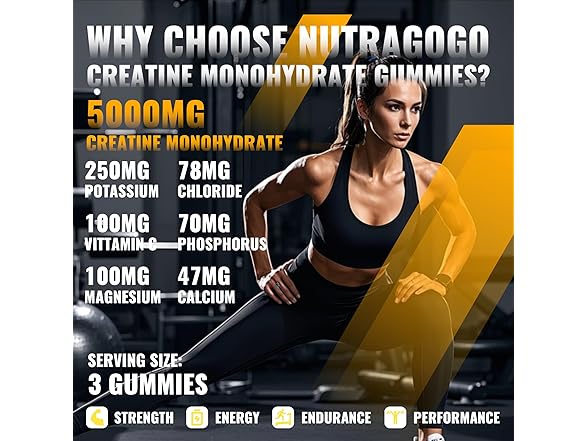NUTRAGOGO Creatine Monohydrate Gummies