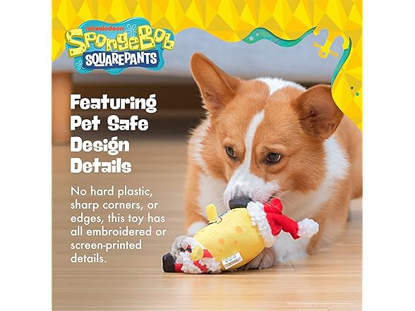6" Holiday SpongeBob SquarePants Dog Toy