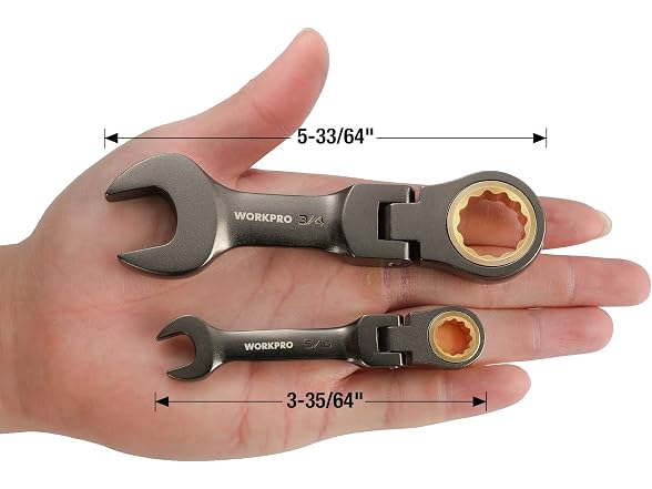 WORKPRO 8-piece Stubby Wrench Set, SAE