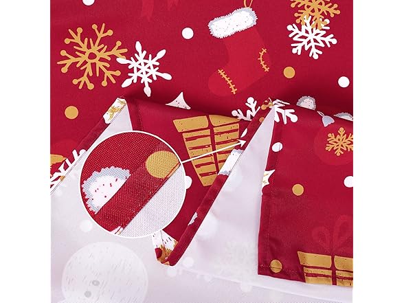 CAROMIO Rectangle Table Cloth Christmas