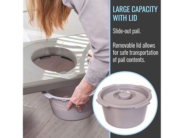 DMI Bedside Commode Adjustable Extra Wide - Gallery 4