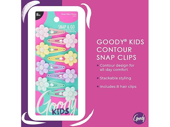 Goody Kids Mini Epoxy Contour Snap Clips