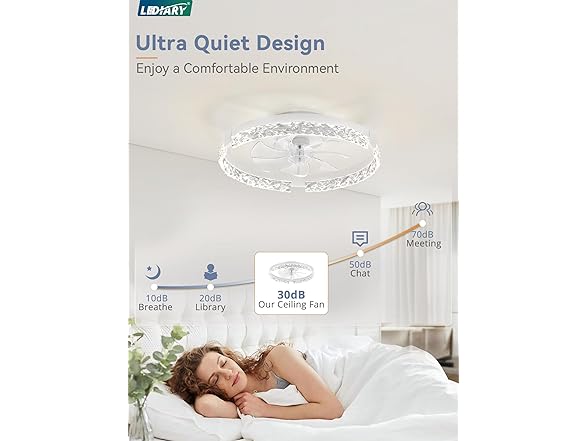 LEDIARY 20In Low Profile Ceiling Fan