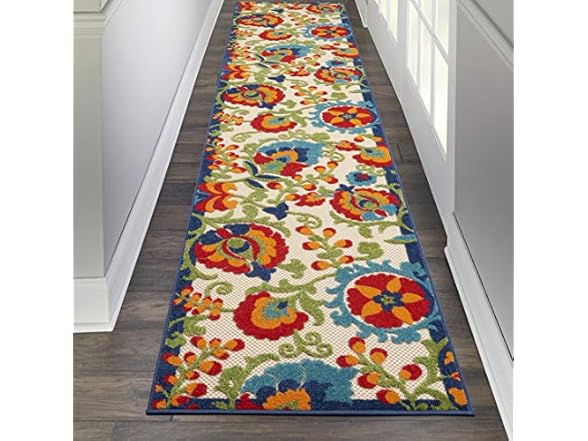 Nourison Home Aloha 2'3" x 10' Multicolor Outdoor