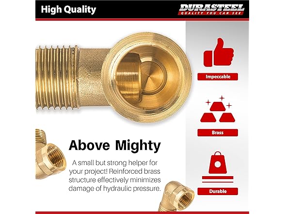 DuraSteel Wall Mount Faucet 90-Degree Elbow
