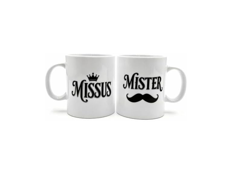 HJOCMLE Couple Mug Set of 2