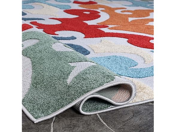 Superior Aldaine Indoor Outdoor Rug 8'x10' Vintage Damask