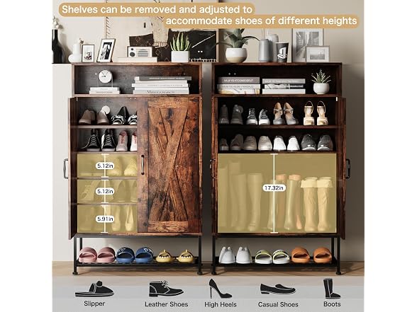 PROXRACER 7-Tier Shoe Cabinet, 24 Pair
