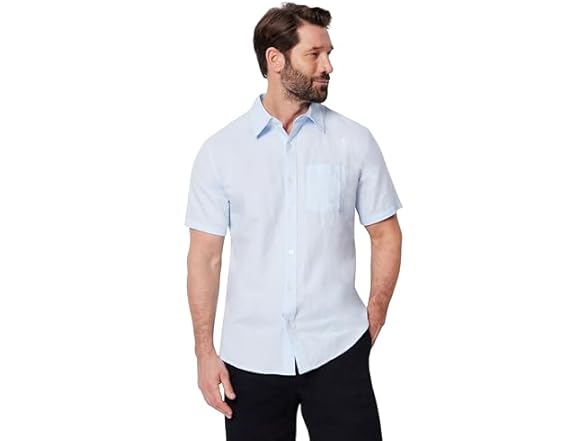 Amazon Essentials Men SS Linen Shirt