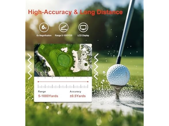 Golf Rangefinder with Slope & Pin Lock Vibration