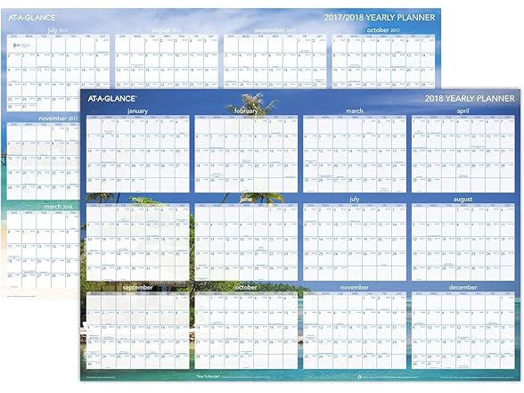 AT-A-GLANCE Wall Planner, 24" x 36", Erasable