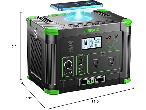 EBL EB500 500W Portable Power Station Green