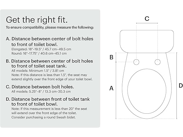 Brondell LT89 Bidet Toilet Seat w/ Side Arm Control