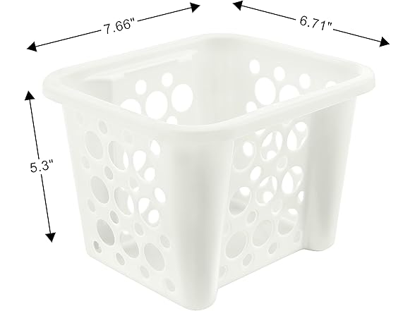 Mini Stackable White Container 4Pk