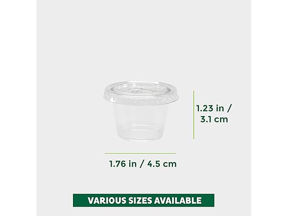 1oz Portion Cups with Lids 100pk