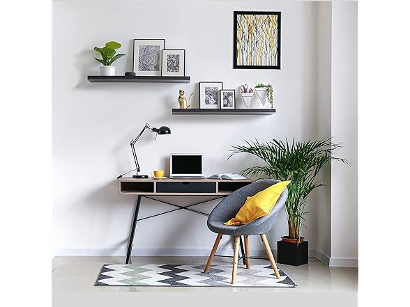 Delta Cycle 2-Pack Floating Shelves 36" x 8" x 1", Black