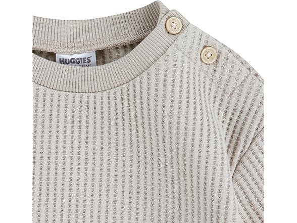 Huggies Waffle Knit Crewneck Sweatshirt Pants Set