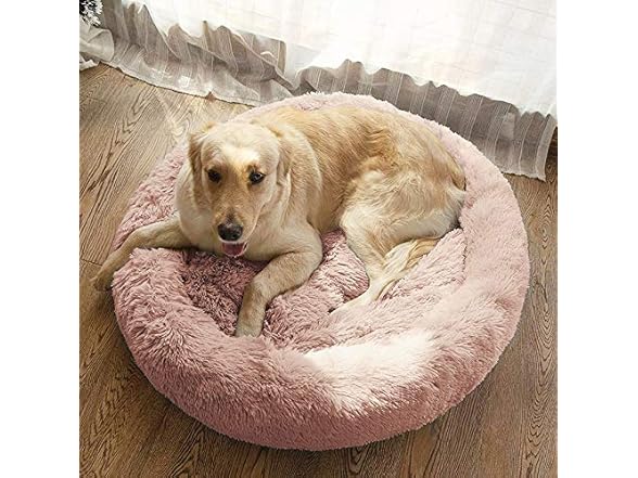 Red Calming Bed For Large Dogs