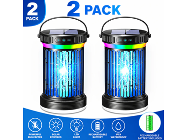 $29.99, Was $129.99, 76% Off! Solar Bug Zapper, 2 Pack dealfomo