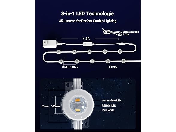 Permanent Outdoor Lights | 100ft