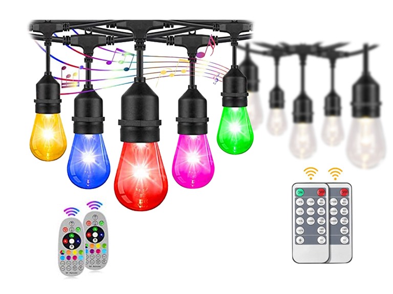 Multicolor Outdoor String Lights, 2-pack (Open Box)