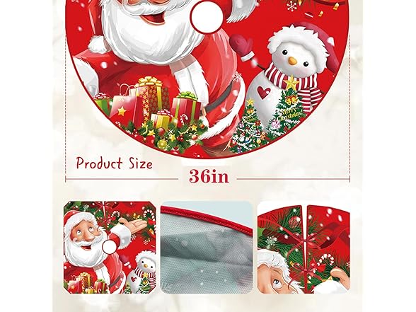 BantboxBie Christmas Tree Skirt 36 Inch