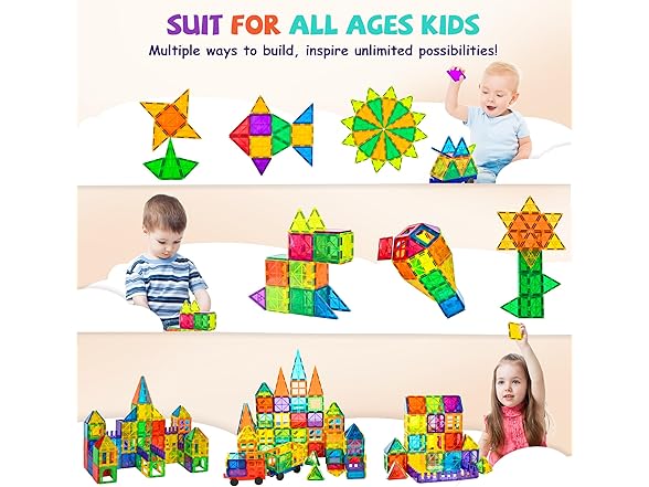 cossy 120Pcs Magnetic Tiles