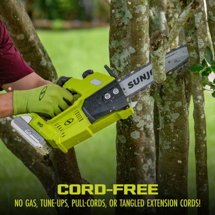 Sun Joe 10-Inch Cordless Chain Saw - Gallery 7