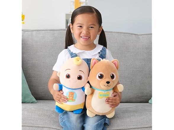 Squishmallows Original 10" “Cocomelon” JJ and Bingo HugMees, 2PK